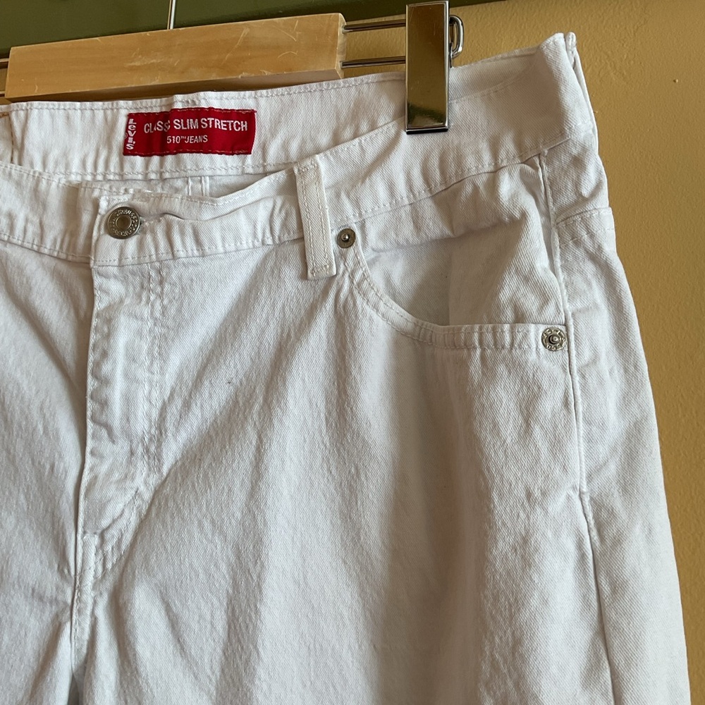 Levi's 510 Women’s Slim Stretch White Jeans Size 14 - Picture 6 of 10